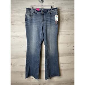 INC Denim Jeans Womens 16 Boot Leg Curvy Fit Stretch Monday Wash Pockets NWT